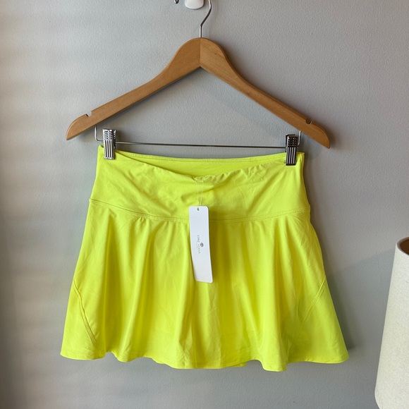 NWT CRZ Yoga Women's Neon Yellow Tennis Golf Skort - Picture 1 of 6